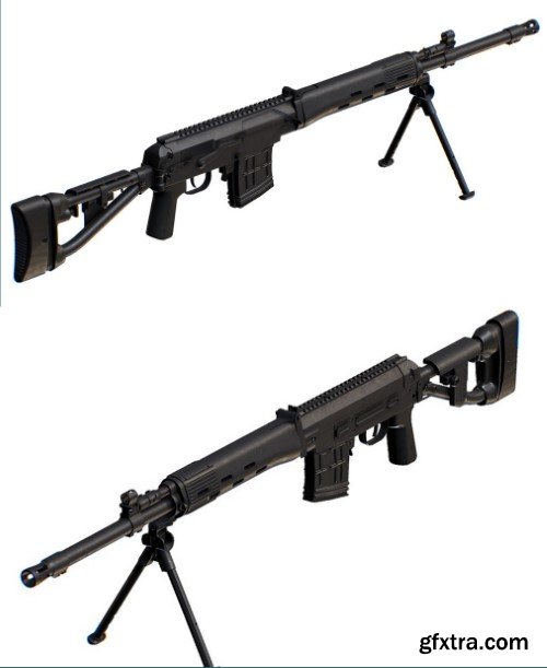 Dragun Sniper Rifle SVDM 3D Model