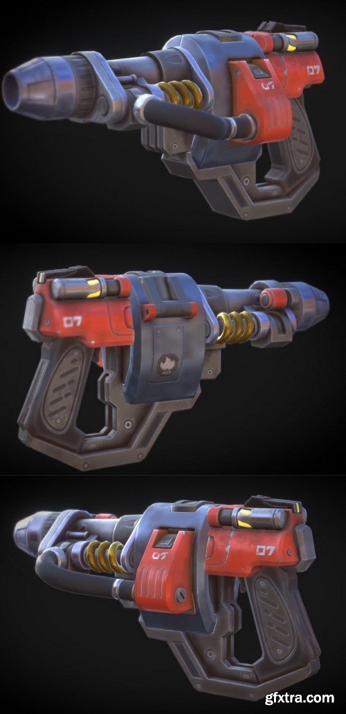 Torbjorns Rivet Gun Overwatch 3D Model