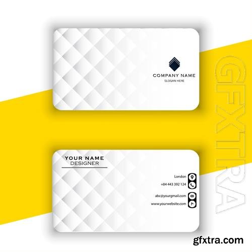 Vector stylish white business card template