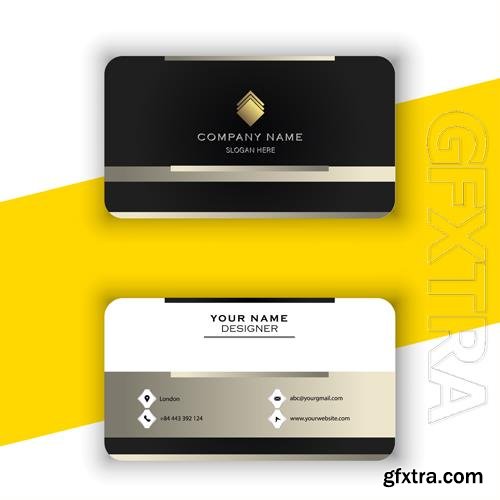 Vector stylish gray and white business card template