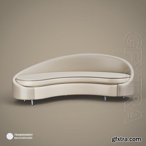 PSD luxury couch icon isolated 3d render illustration