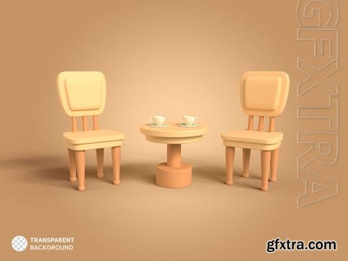 Armchair icon isolated 3d render psd illustration