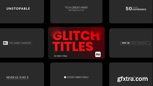 Videohive Glitch Titles For After Effects 43586775