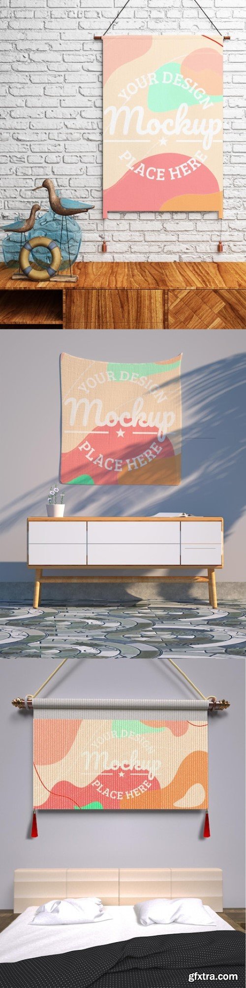 Wall decoration mockup