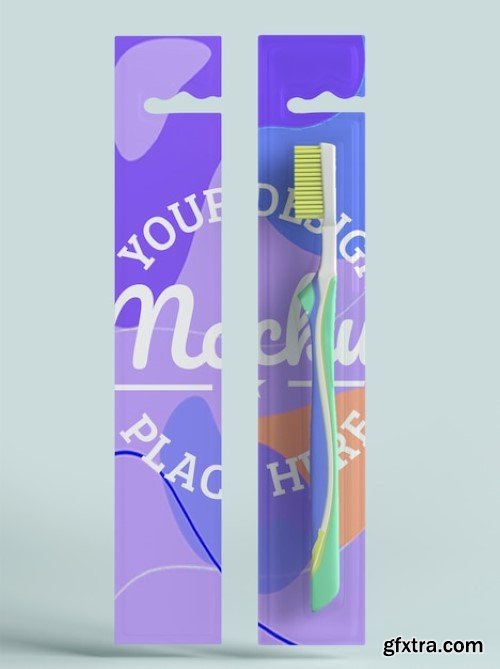 Toothbrush packaging mockup