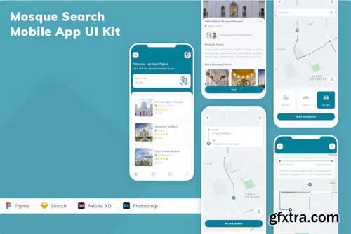 Mosque Search Mobile App UI Kit