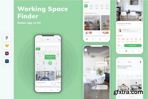 Working Space Finder App UI Kit