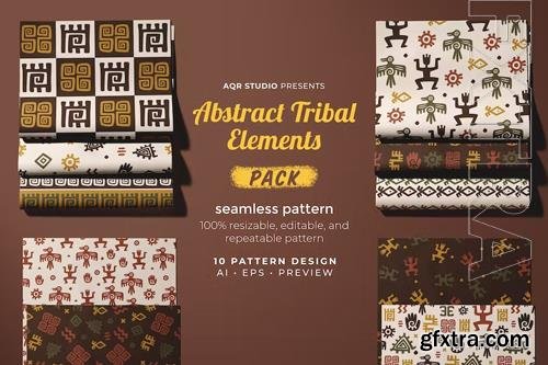 Abstract Tribal Elements - Seamless Pattern