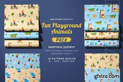 Animals Playground - Seamless Pattern