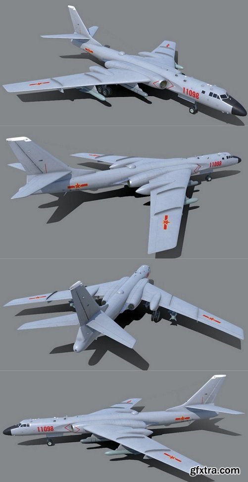 Xian H-6K 3D Model