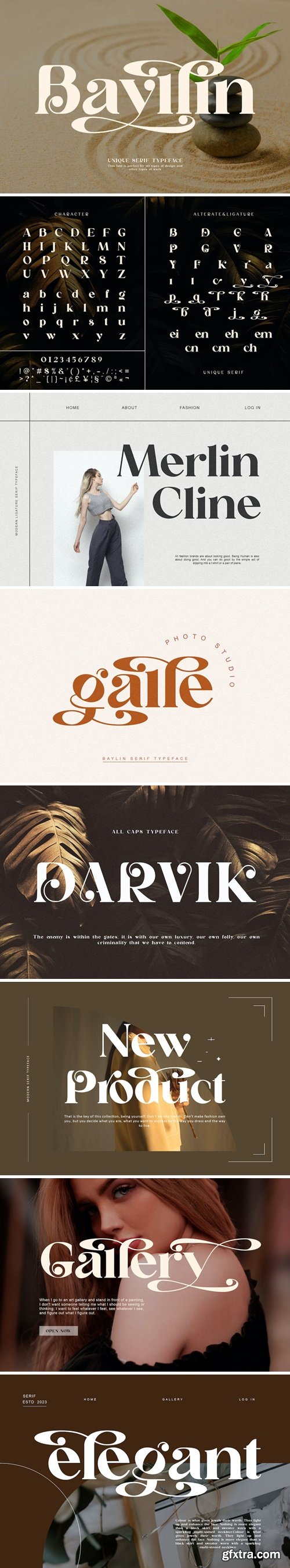 Baylin Serif Typeface Font