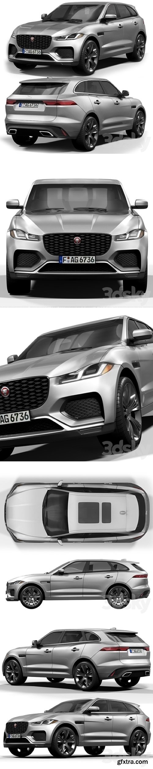 Jaguar F-Pace 3D Model