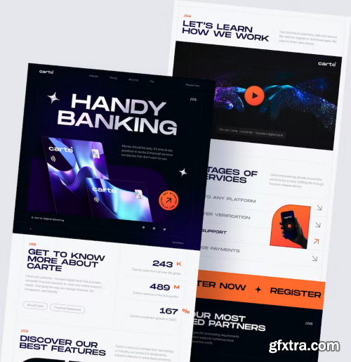 Carte - Digital Banking Landing Page Website