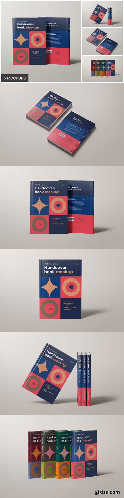 Hardcover Mockup Set