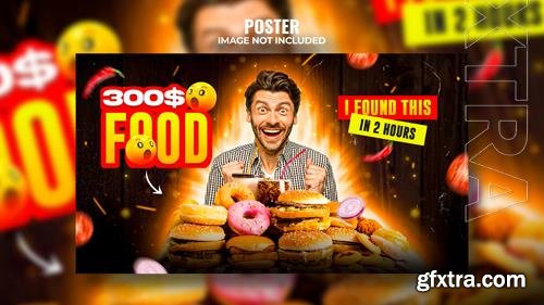 Food psd web banner template design