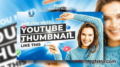 PSD video review youtube channel thumbnail, web banner