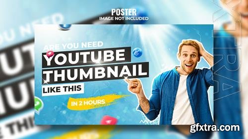 PSD video review youtube channel thumbnail and web banner