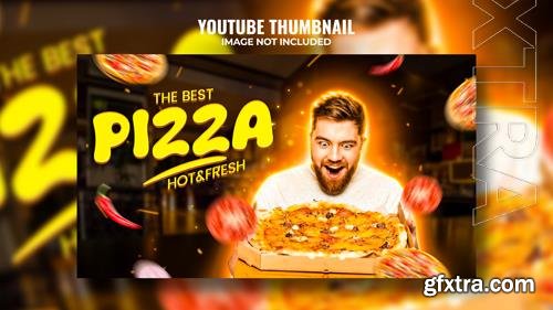 PSD food vlogger video review youtube channel thumbnail and web banner