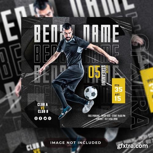 PSD football sport social media banner template