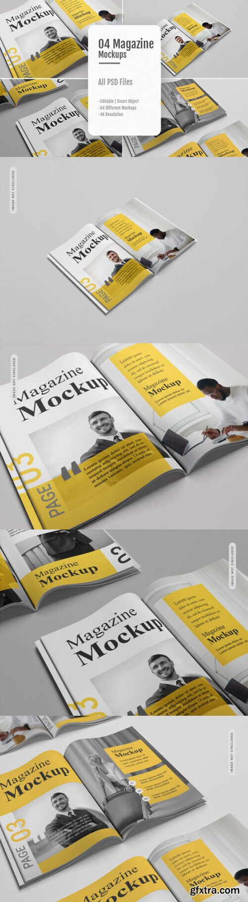 A4 Open View Magazine Mockup