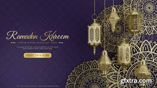 PSD dark premium luxury ramadan podium