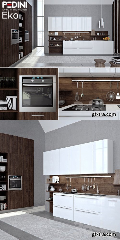 Kitchen Pedini Eko set3 (v-ray)