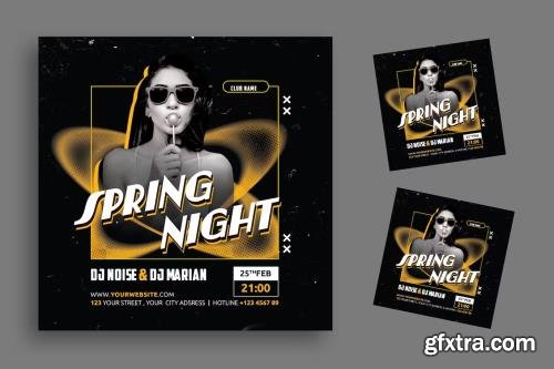 Spring Night Party Flyer PQZDXAL