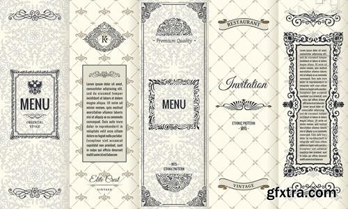 Vector vintage design elements, labels, icon, logo, frame and luxury packaging