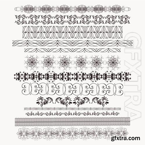 Vector vintage decorative ornaments set