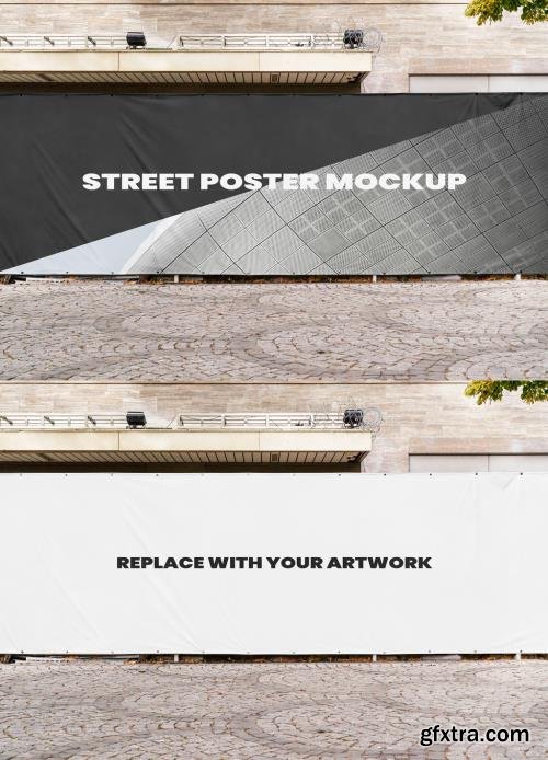 Street Outdoor Hoarding Poster City Mockup Template 546497761