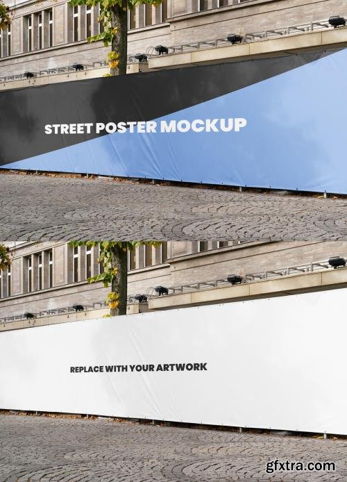 Street Outdoor Hoarding Poster City Mockup Template 546497434