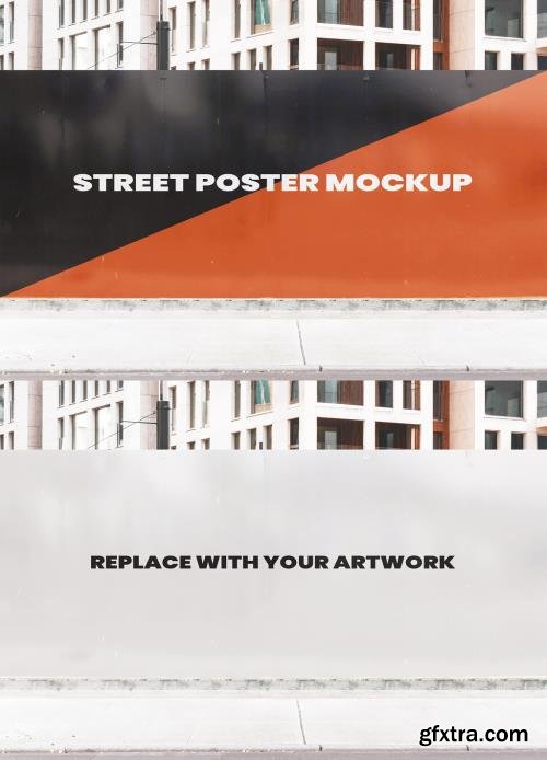 City Hoarding Street Outdoor Poster Mockup 546494734