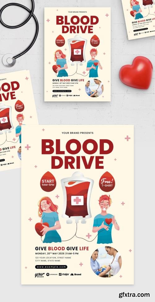 Blood Drive Flyer Template 546484038