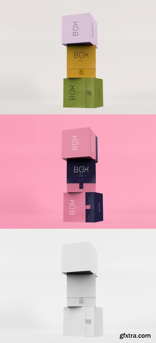 3d Three Luxury Boxes Mockup 546090425