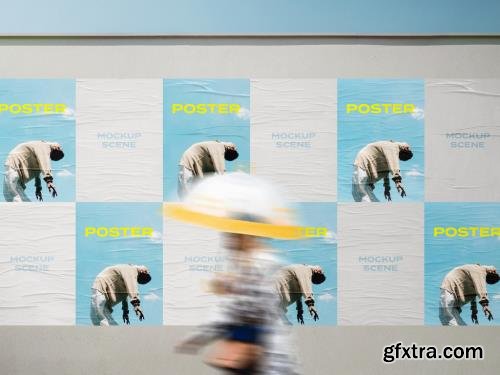 Glued Posters Mockup 546556058