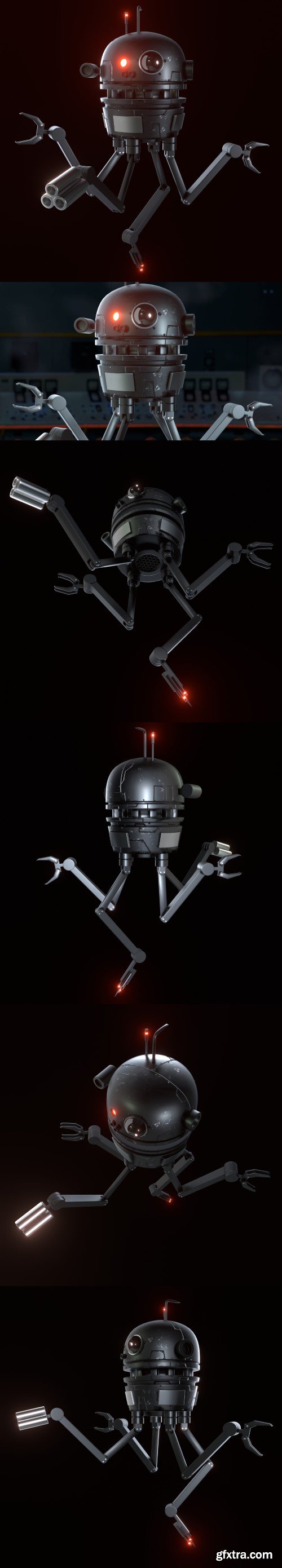 Sci-Fi Robot Drone 3D Model