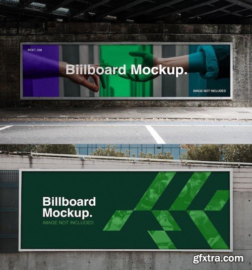 Billboard mockup on the wall