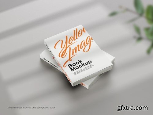 Book mockup with shadow effect