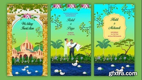 Videohive Western Wedding Invitation Video Card 43585489