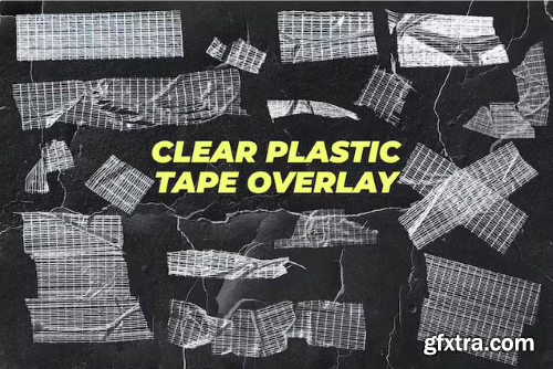 16 Transparent Plastic Tape Overlay Texture