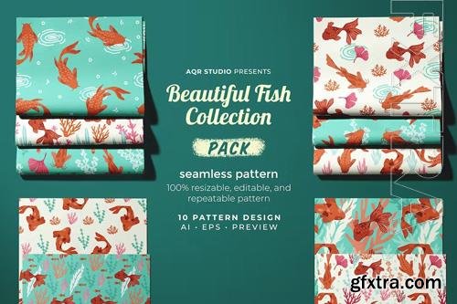 Fish Collection - Seamless Pattern