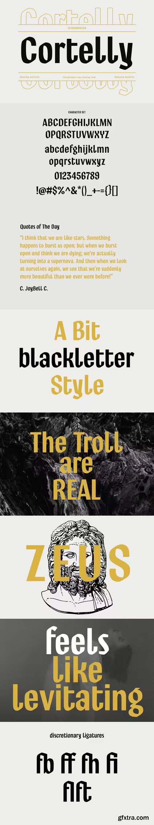 Cortelly Calligraphic Sans Display Font