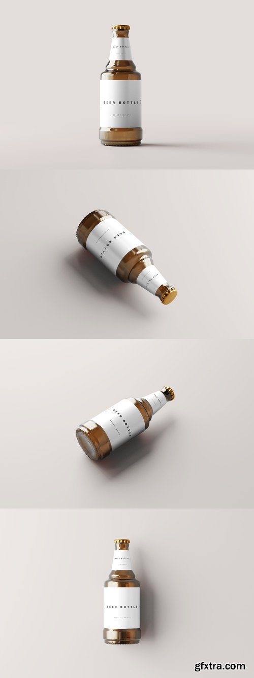 Beer bottle mockup