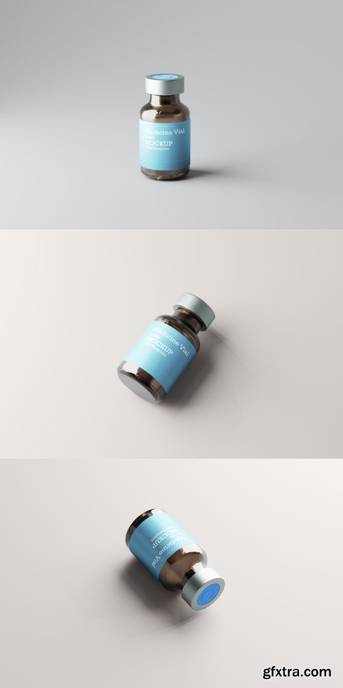 Vial bottle mock up