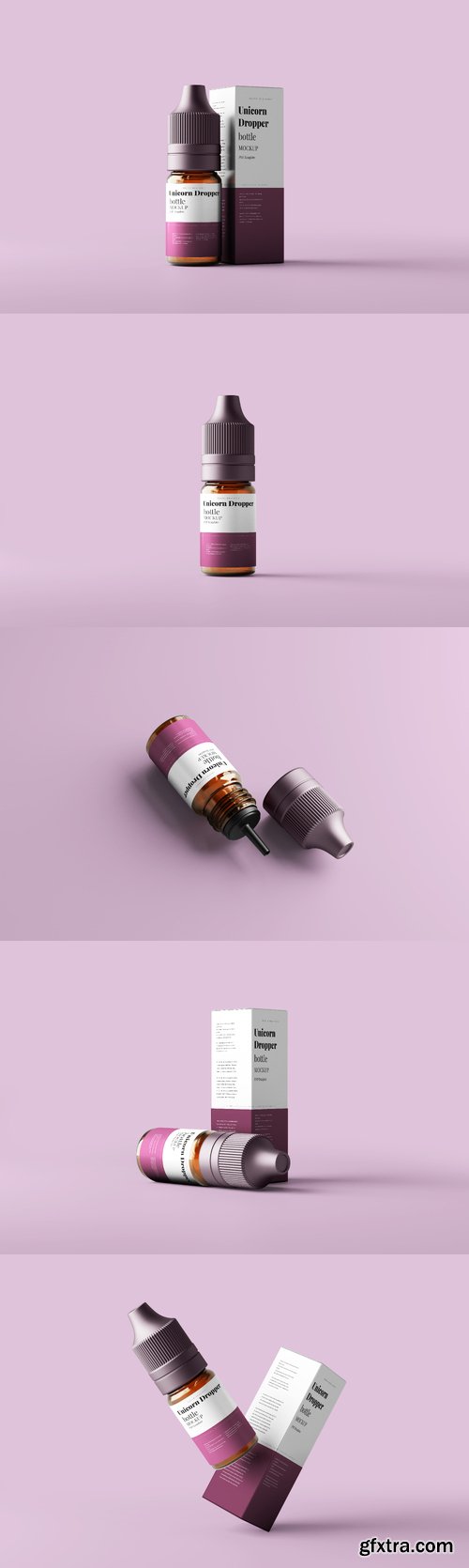 Vape juice unicorn dropper bottle mockup