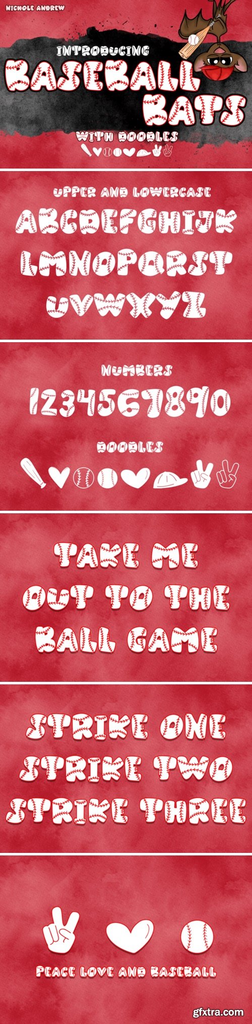 Baseball Bats Font