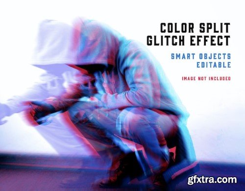 Split color glitch effect