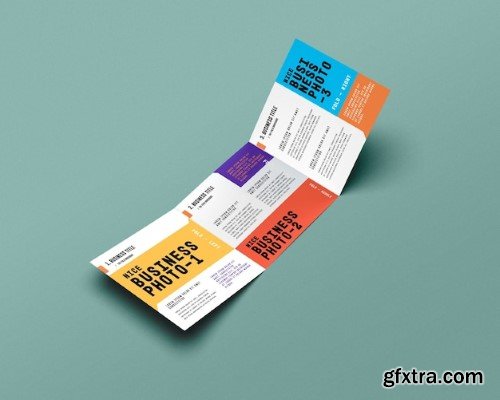 Square trifold brochure mockup