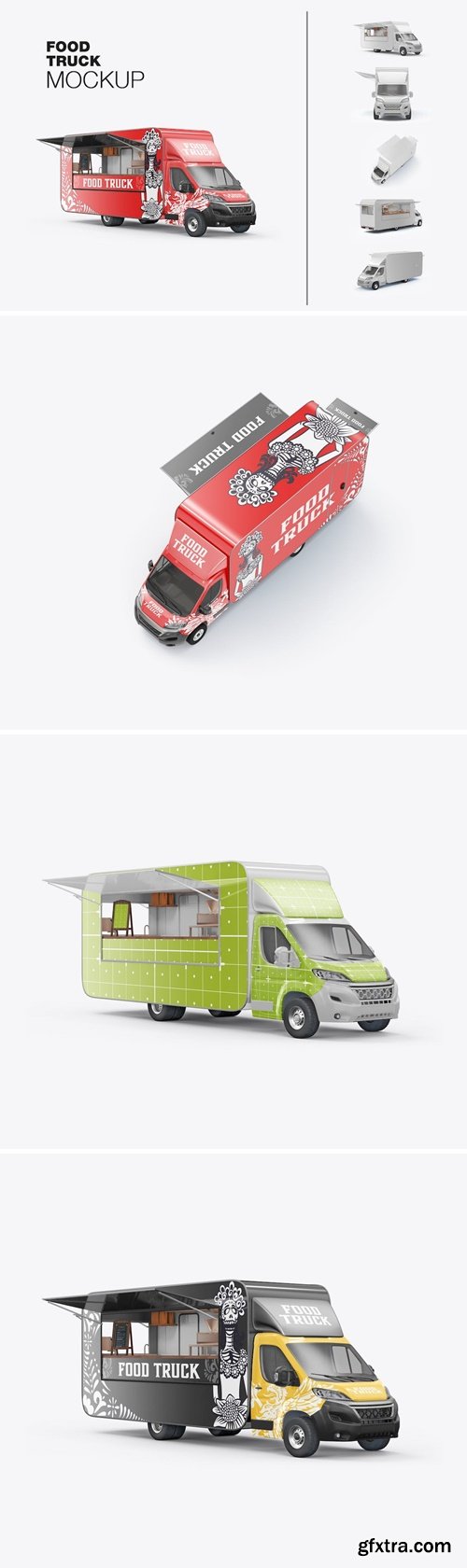 Set Food Truck Mockup T3W6ZA8