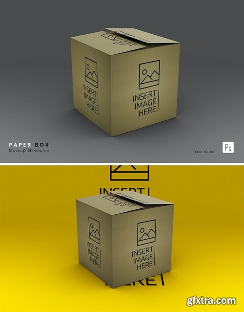 Paper Box Mockup BJM5J8E